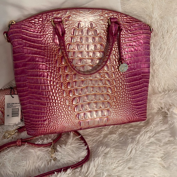Brahmin Large Duxbury Satchel and brand Ady wallet in Peony Ombré - Picture 2 of 9